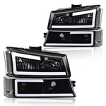 PIT66 Headlight Assembly Fit Silverado Avalanche 2003-2006, (c Led) Black. Fixed Price $165.09.