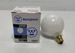 Westinghouse 3636 Light Bulb 25W 130V G16.5 E12 Base (lot Of 8). Fixed Price $9.88.