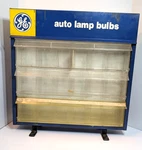Vtg General Electric Auto Lamp Bulbs Metal Advertising Store Display Cabinet. Fixed Price $174.99.