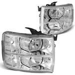Dna Motoring HL-OH-CSIL07-CH-CL1 Pair Of Chrome Housing Headlights Compatible. Fixed Price $166.18.