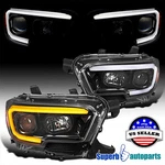 For 2016-2023 Toyota Tacoma Shiny Black Projector Headlights Led Tube Switchback. Fixed Price $304.98.