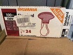 Sylvania Standard Light Bulbs A19 100W 130V Open Case Brand New Incandescent. Fixed Price $62.00.
