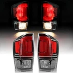 2016-23 Toyota Tacoma Tail Lights W/bulbs Clear Lens Black Rear Lamps Left Right. Fixed Price $112.99.