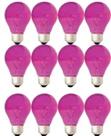 (case Of 12) Ge Lighting Pink A19 Classic, 25 Watt 200 Lumen Specialty. Fixed Price $34.77.